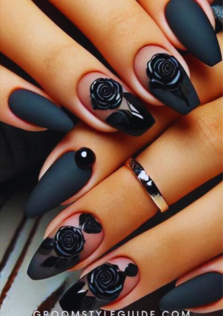 Black Nails Design