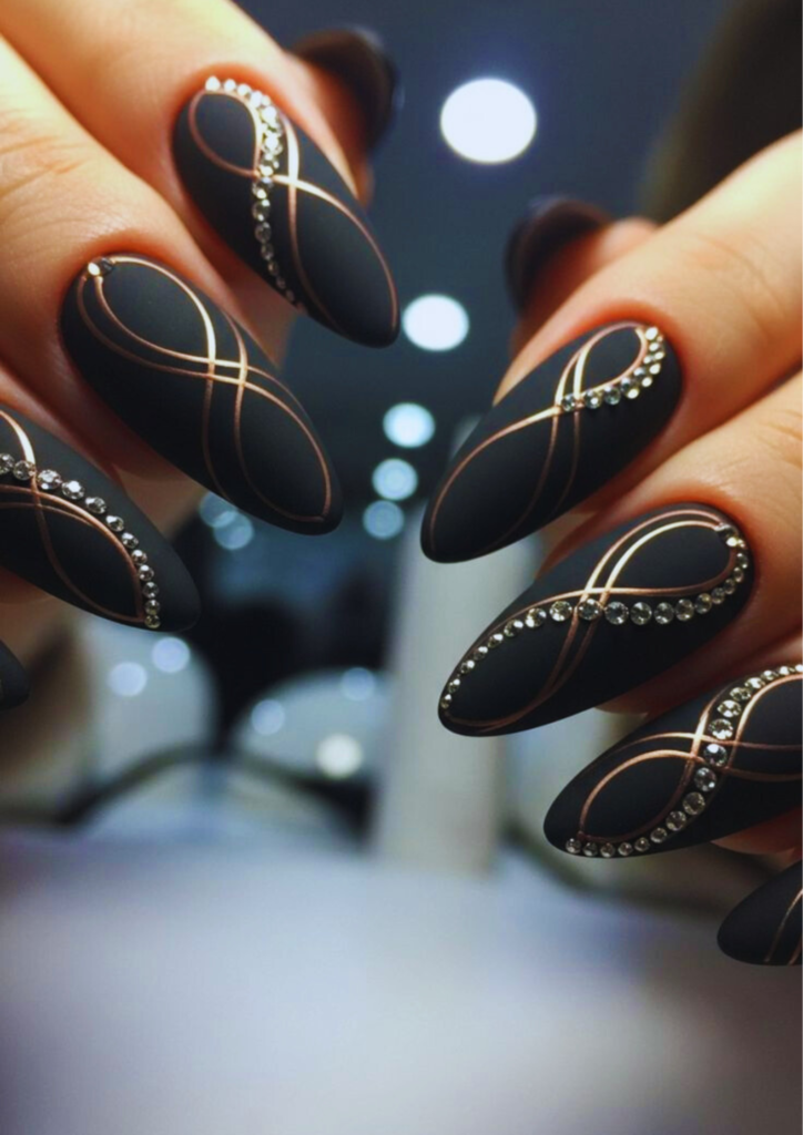 Black Nails Design