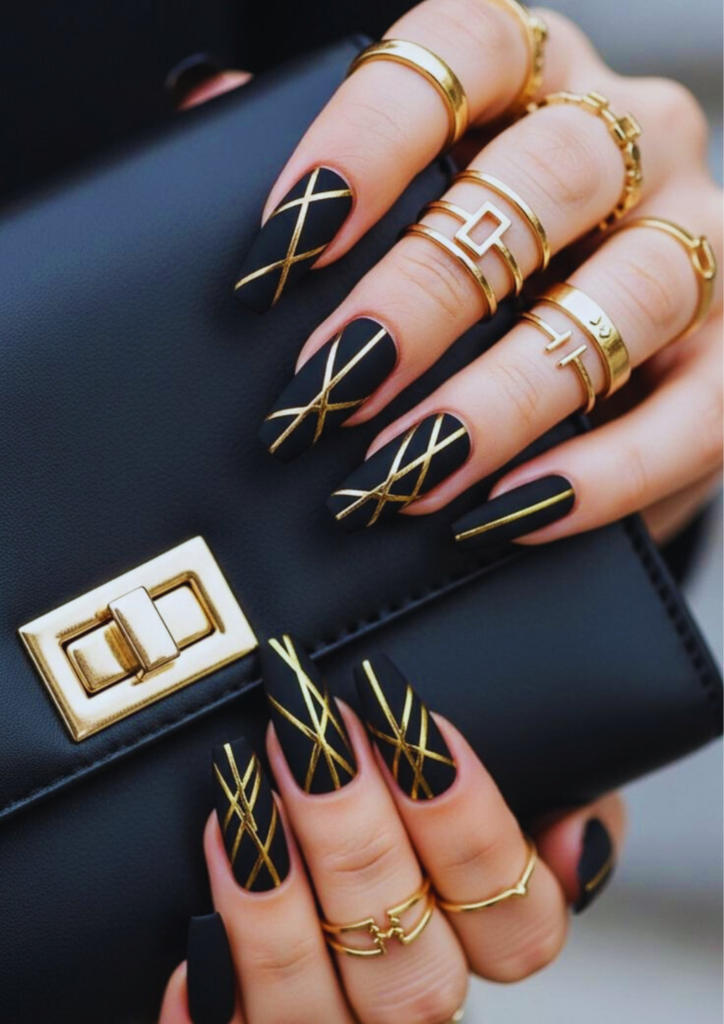 Black Nails Design